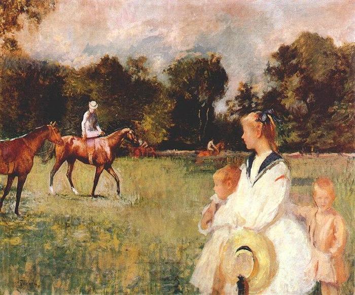 Edmund Charles Tarbell Schooling the Horses,